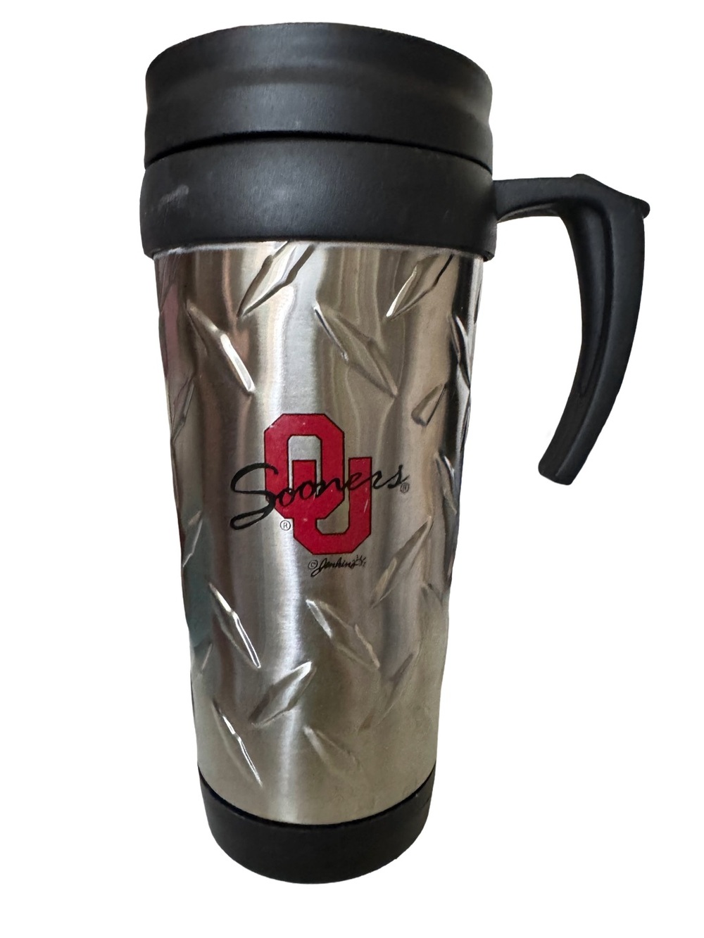 🏈 University of Oklahoma Sooners Diamond Plate Travel Mug 🏈